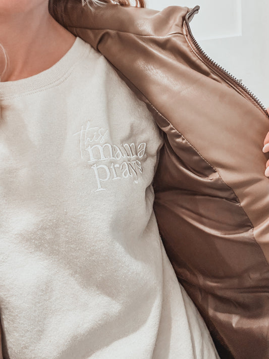 This Mama Prays Crewneck